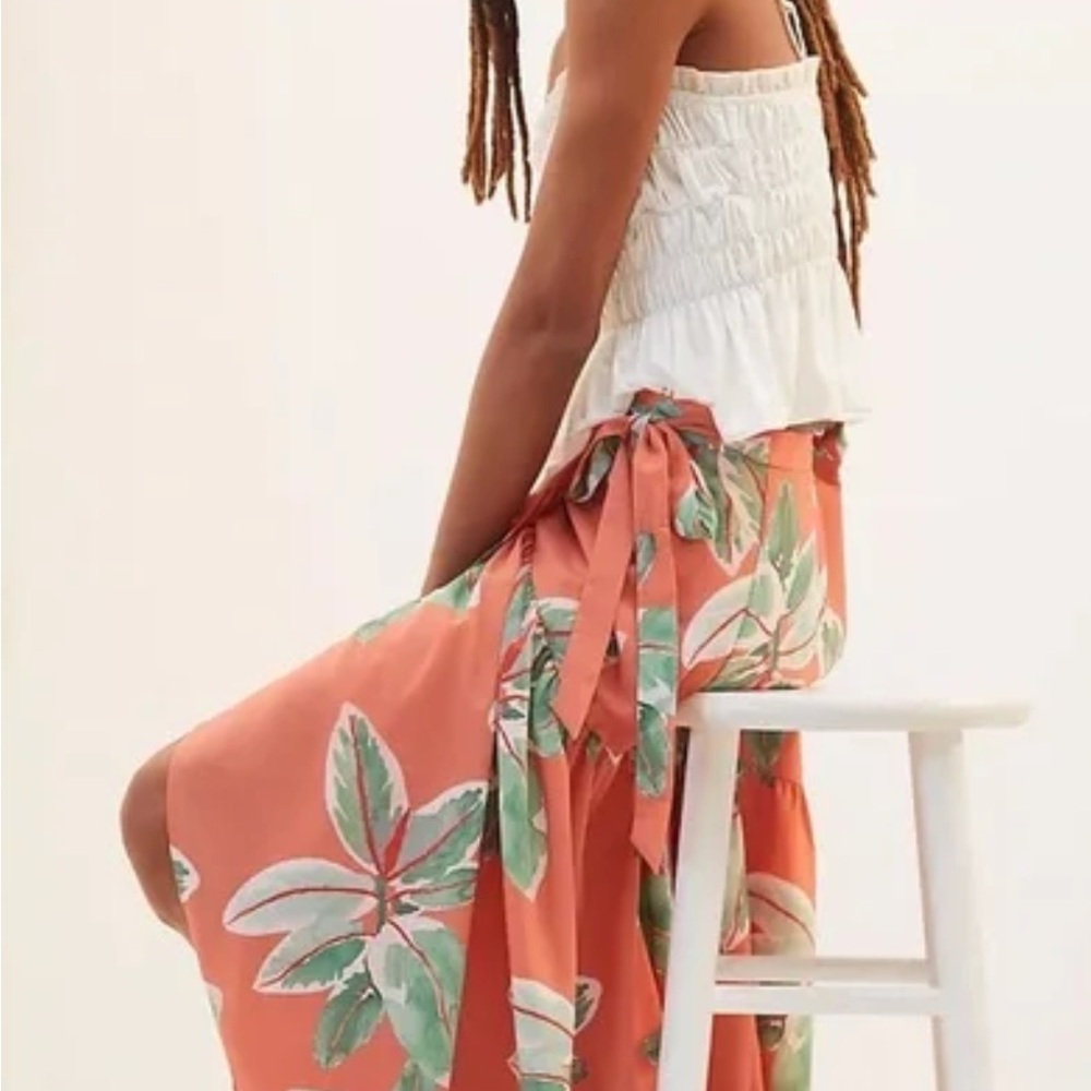 ANTHROPOLOGIE X HUTCH FLORAL WRAP SKIRT